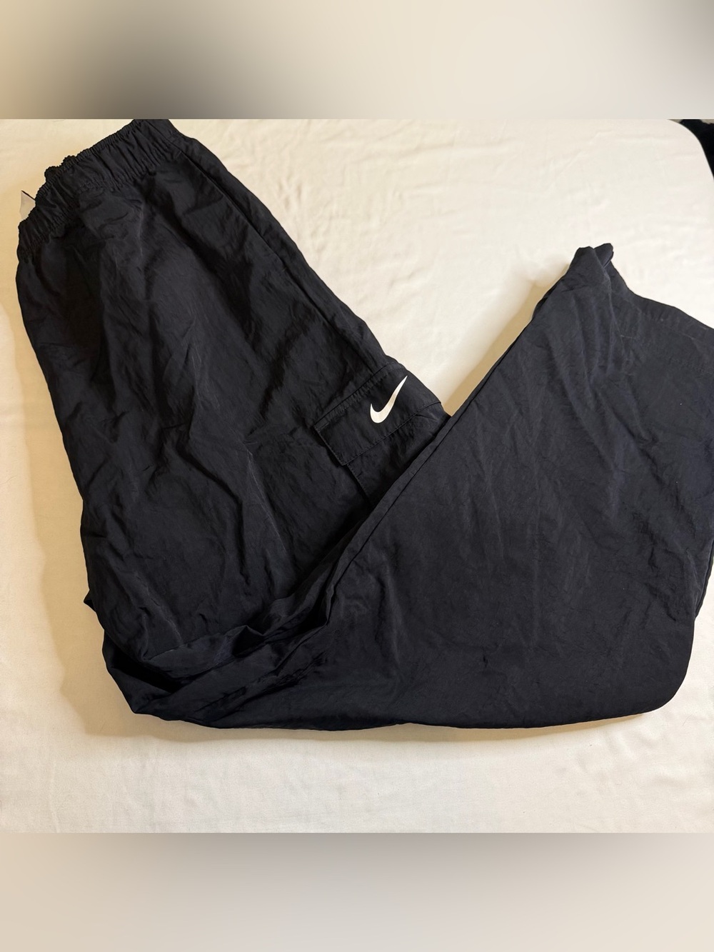 Nike Swoosh Cargo Track Utility Streetwear Pants Black Women’s Size Large